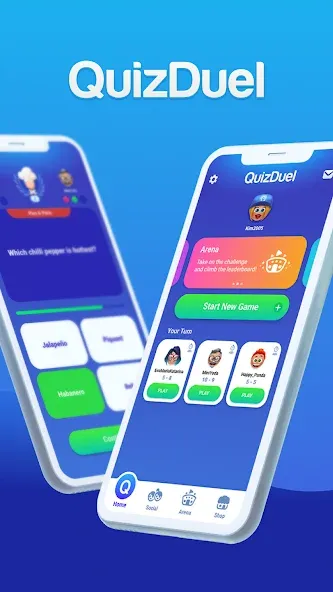 QuizDuel! Quiz &amp; Trivia Game [MOD: безлимитные подсказки и монеты] Screenshot 1