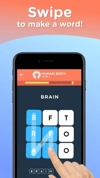 WordBrain 2 - word puzzle game [MOD: безлимитные подсказки и открыты уровни] Screenshot 3