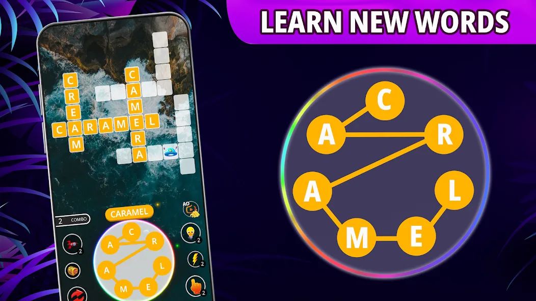 Word connect: word search game [MOD: безлимитные подсказки и монеты] Screenshot 5