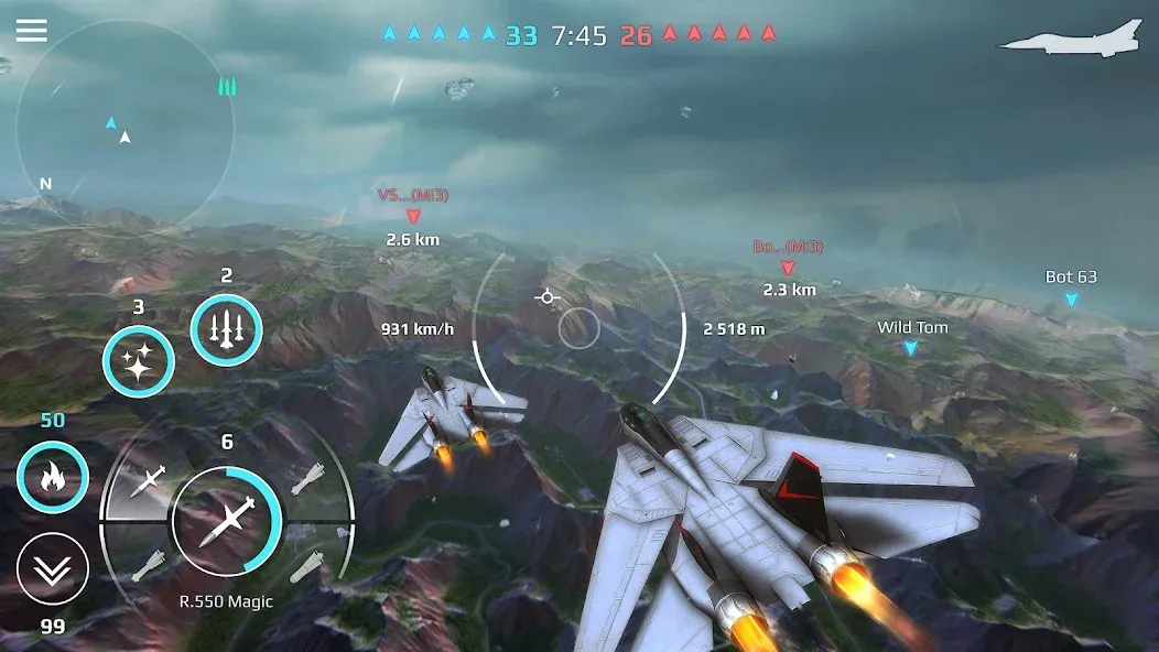 Sky Combat: War Planes Online [MOD: безлимитные деньги и топливо] Screenshot 4
