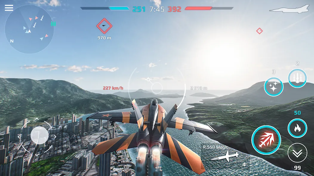 Sky Combat: War Planes Online [MOD: безлимитные деньги и топливо] Screenshot 5