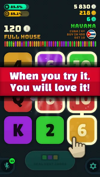 Merge Poker [MOD: безлимитные фишки и все бонусы] Screenshot 2