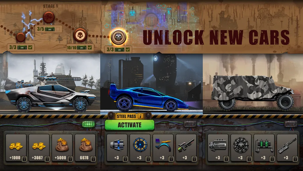 Zombie Hill Racing: Earn Climb [MOD: безлимитные деньги и топливо] Screenshot 5