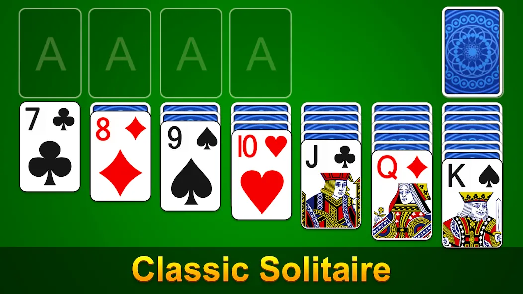 Solitaire - Classic Card Game [MOD: безлимитные подсказки и отмены ходов] Screenshot 1