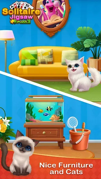 Solitaire Jigsaw Puzzle [MOD: безлимитные подсказки и открыты пазлы] Screenshot 3