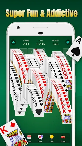 Solitaire - Classic Card Games [MOD: безлимитные подсказки и отмены] Screenshot 2