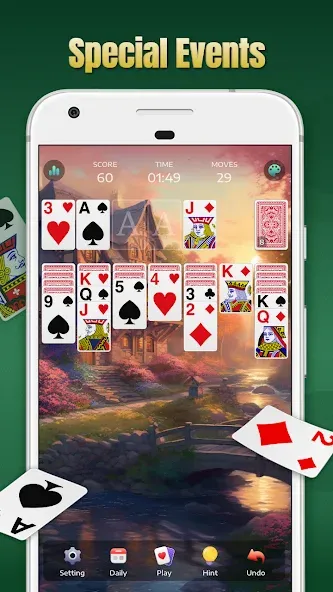 Solitaire - Classic Card Games [MOD: безлимитные подсказки и отмены] Screenshot 3