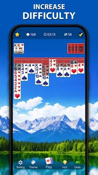 Spider Solitaire Classic [MOD: без рекламы и подсказки доступны] Screenshot 3