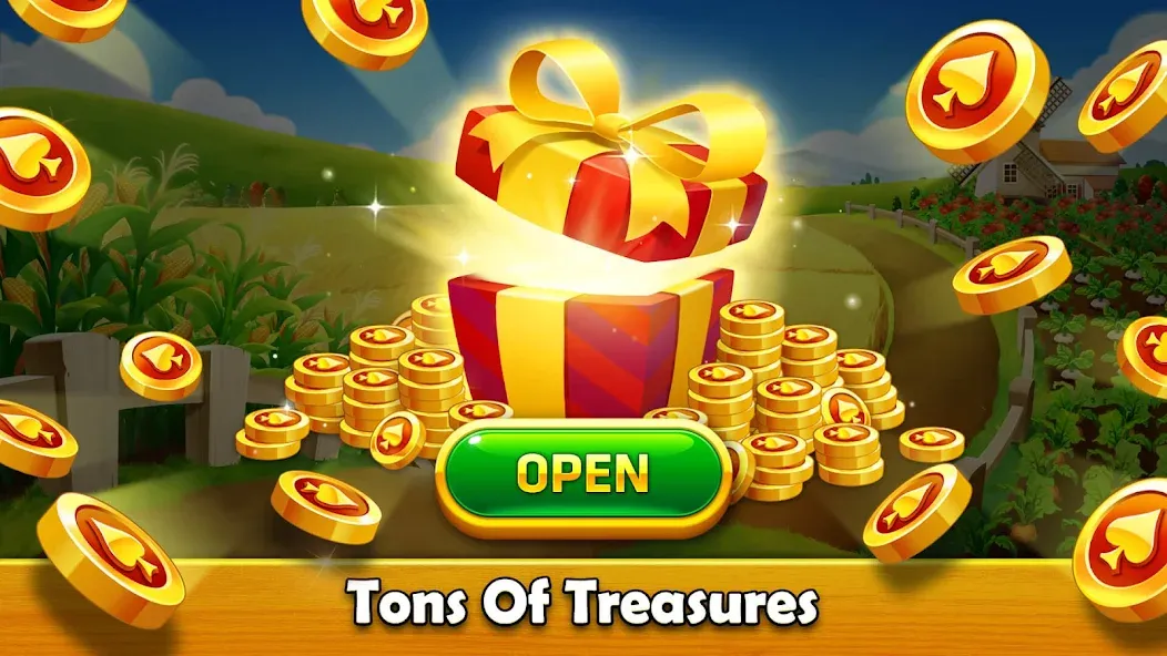 Solitaire Tripeaks - Farm Trip [MOD: безлимитные монеты и все уровни] Screenshot 2