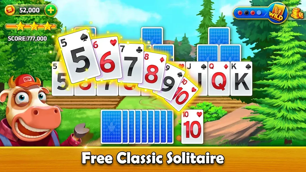 Solitaire Tripeaks - Farm Trip [MOD: безлимитные монеты и все уровни] Screenshot 5