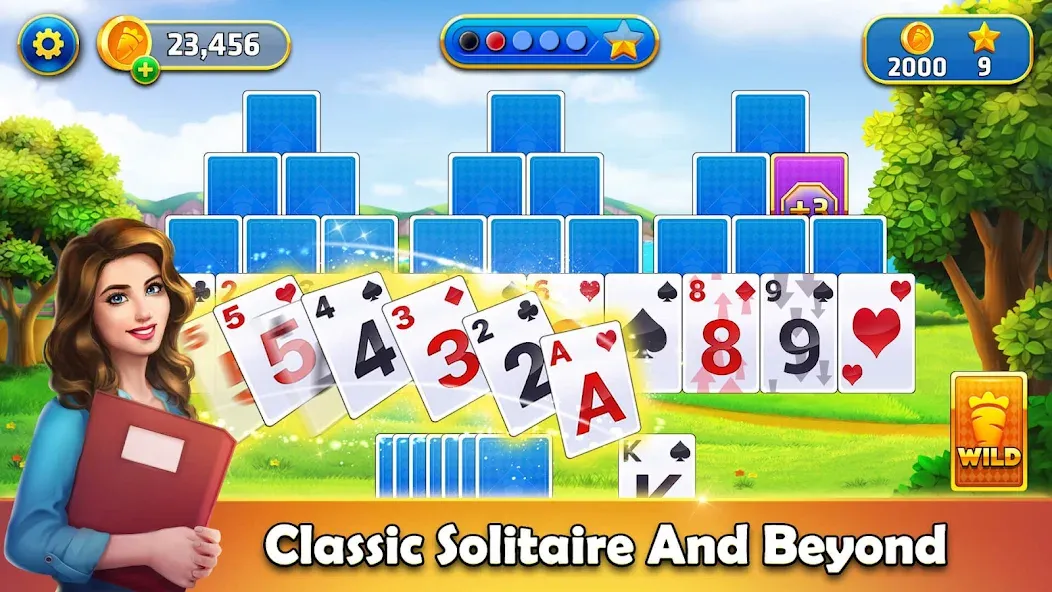 Tripeaks Solitaire - Home Town [MOD: безлимитные монеты и подсказки] Screenshot 1