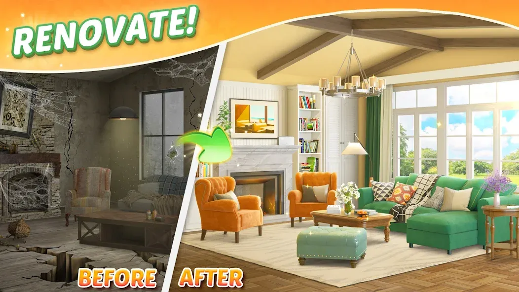 Solitaire Dream Decor [MOD: безлимитные монеты и все декорации] Screenshot 2