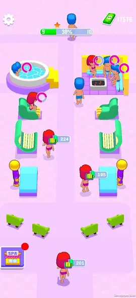 IDLE Spa Salon - 3D Arcade [MOD: безлимитные деньги и все услуги открыты] Screenshot 1