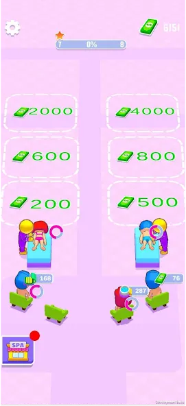 IDLE Spa Salon - 3D Arcade [MOD: безлимитные деньги и все услуги открыты] Screenshot 4