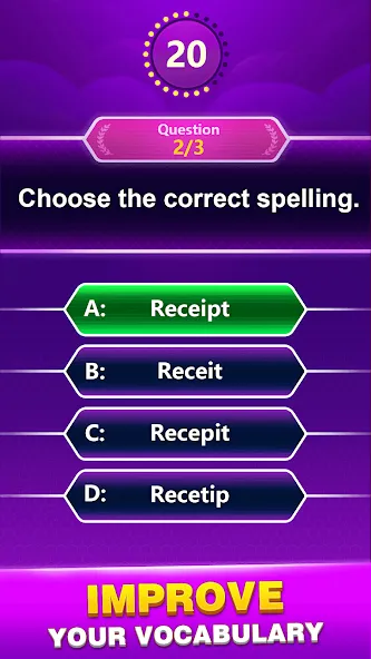 Spelling Quiz - Word Trivia [MOD: безлимитные подсказки и попытки] Screenshot 4