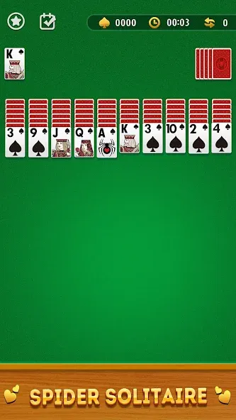 Spider Solitaire Card Game [MOD: без рекламы и все карты открыты] Screenshot 1