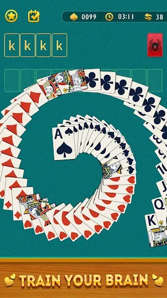 Spider Solitaire Card Game [MOD: без рекламы и все карты открыты] Screenshot 5