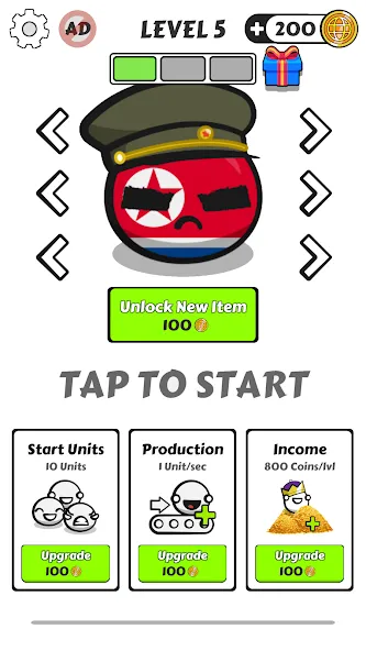 Country Balls Io: Battle Arena [MOD: безлимитные деньги и усиленные персонажи] Screenshot 4
