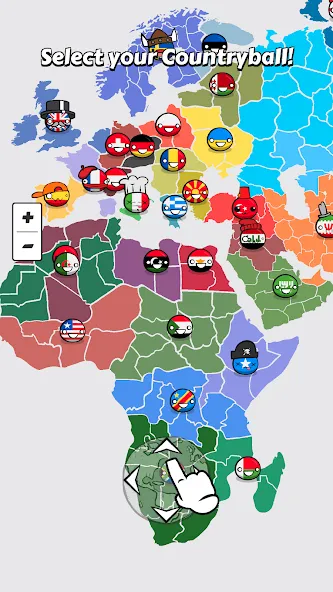 Country Balls: World War [MOD: безлимитные ресурсы и усиленная армия] Screenshot 1