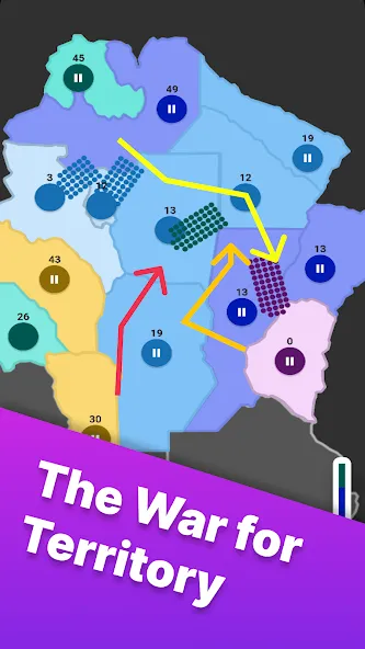 Territory games: tactics war [MOD: безлимитные ресурсы и мощная армия] Screenshot 1
