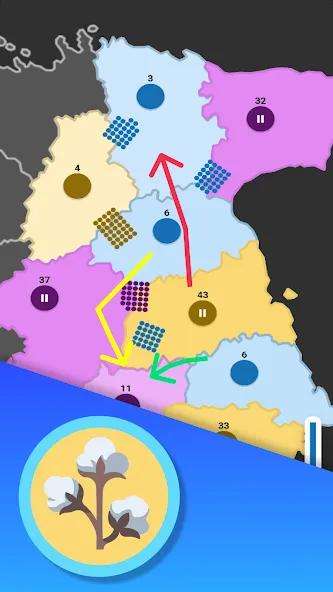 Territory games: tactics war [MOD: безлимитные ресурсы и мощная армия] Screenshot 4