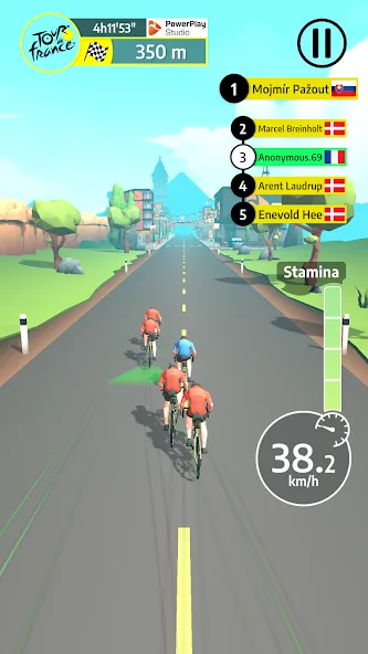 Tour de France Cycling Legends [MOD: безлимитные деньги и выносливость] Screenshot 1