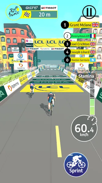 Tour de France Cycling Legends [MOD: безлимитные деньги и выносливость] Screenshot 2