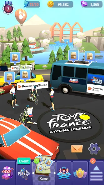Tour de France Cycling Legends [MOD: безлимитные деньги и выносливость] Screenshot 3