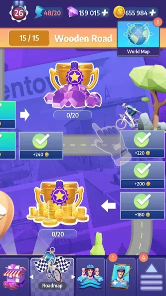 Tour de France Cycling Legends [MOD: безлимитные деньги и выносливость] Screenshot 5