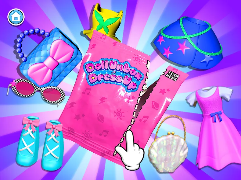 Doll Unbox! Fun Unboxing Games [MOD: безлимитные деньги и все куклы открыты] Screenshot 1