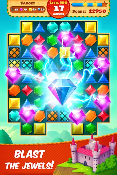 Jewel Empire : Quest &amp; Match 3 [MOD: безлимитные монеты и жизни] Screenshot 4