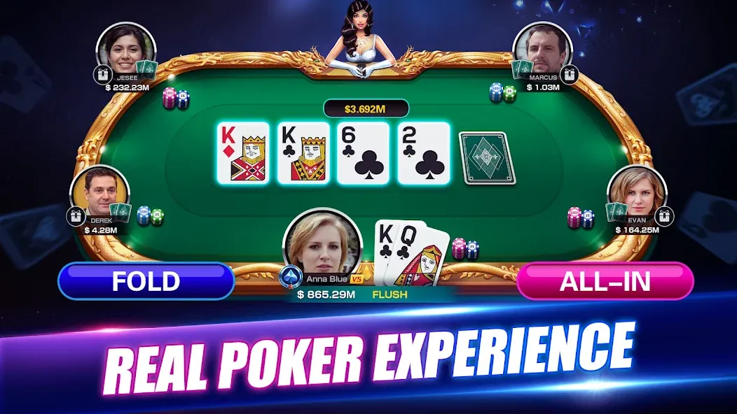 Winning Poker™ - Texas Holdem [MOD: безлимитные фишки и всё открыто] Screenshot 1