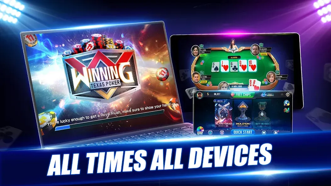 Winning Poker™ - Texas Holdem [MOD: безлимитные фишки и всё открыто] Screenshot 5