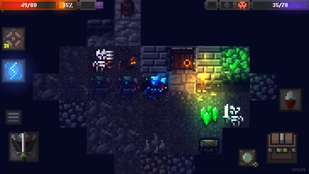 Caves (Roguelike] [MOD: бессмертие и бесконечные ресурсы] Screenshot 1