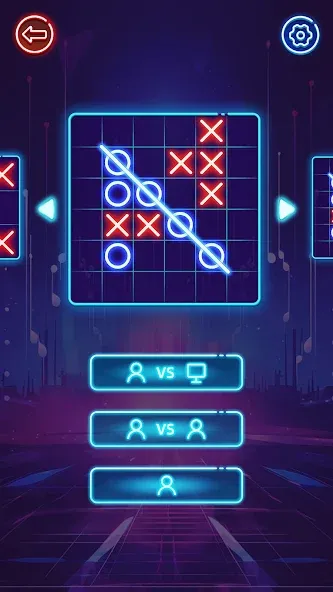 OX Game - XOXO · Tic Tac Toe [MOD: открыты все режимы и темы] Screenshot 2