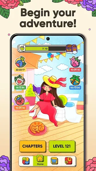 3 Tiles - Tile Matching Games [MOD: безлимитные подсказки и жизни] Screenshot 3