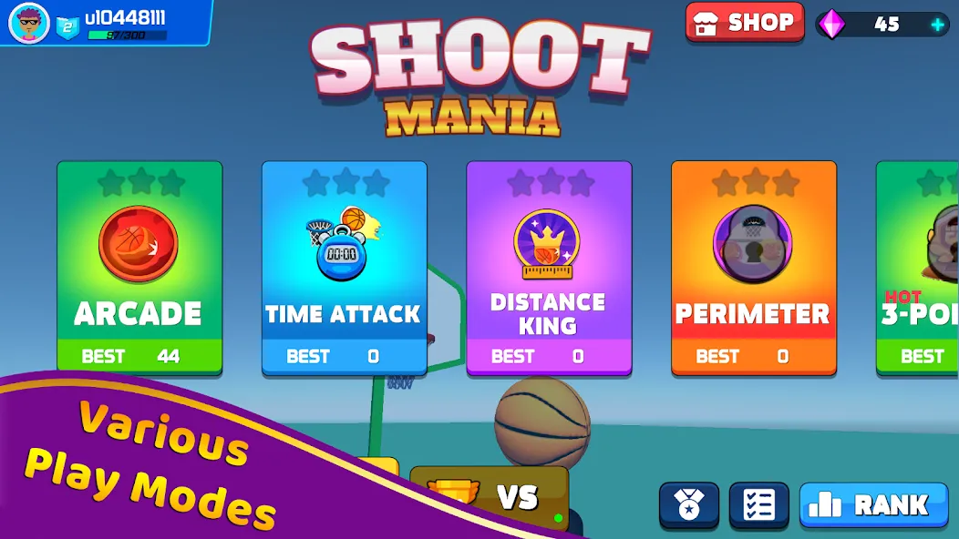 Shoot Challenge Basketball [MOD: безлимитные деньги и мячи] Screenshot 2