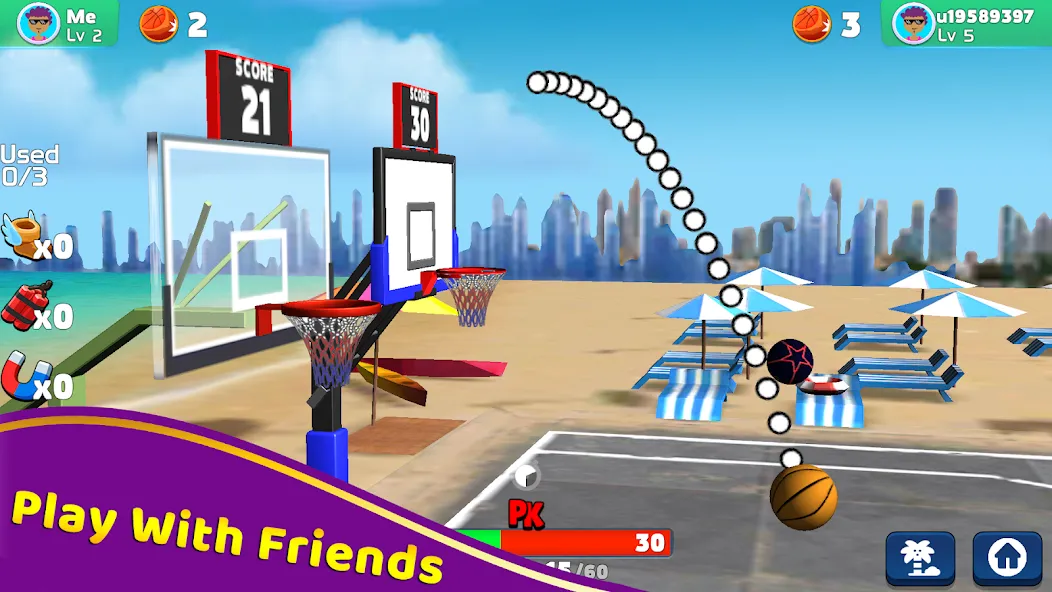 Shoot Challenge Basketball [MOD: безлимитные деньги и мячи] Screenshot 5