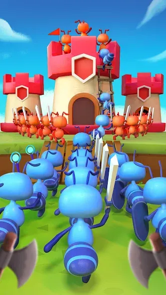 Ant Fight: Conquer the Tower [MOD: безлимитные деньги и усиленные муравьи] Screenshot 1