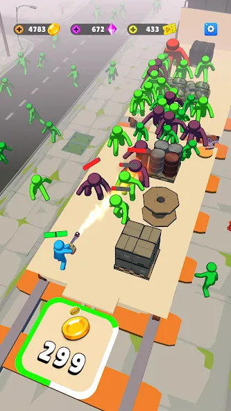 Train Defense: Zombie Game [MOD: безлимитные ресурсы и усиленная защита] Screenshot 5