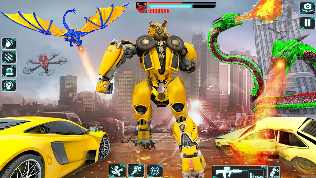 Snake Car Robot Transformation [MOD: много денег и все машины открыты] Screenshot 2
