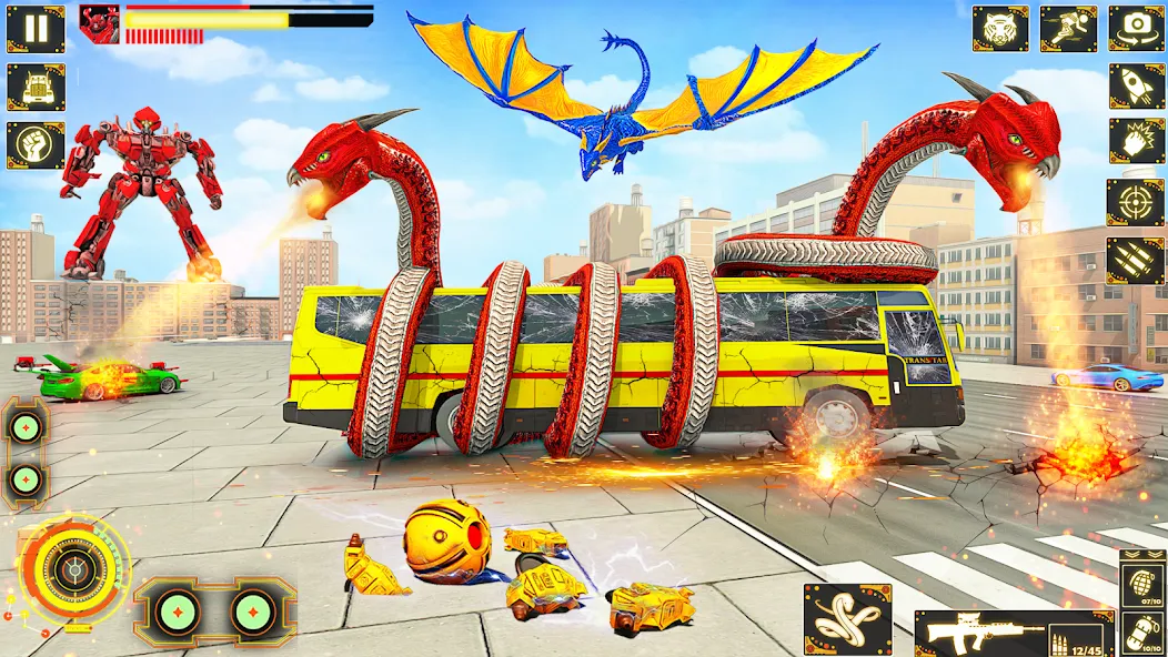 Snake Car Robot Transformation [MOD: много денег и все машины открыты] Screenshot 3
