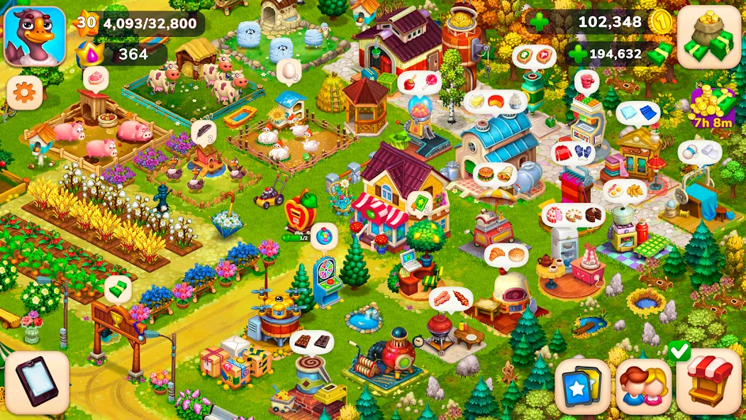 Farmington – Farm game [MOD: безлимитные монеты и ресурсы] Screenshot 1