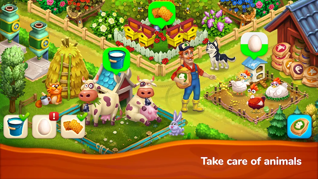Farmington – Farm game [MOD: безлимитные монеты и ресурсы] Screenshot 5