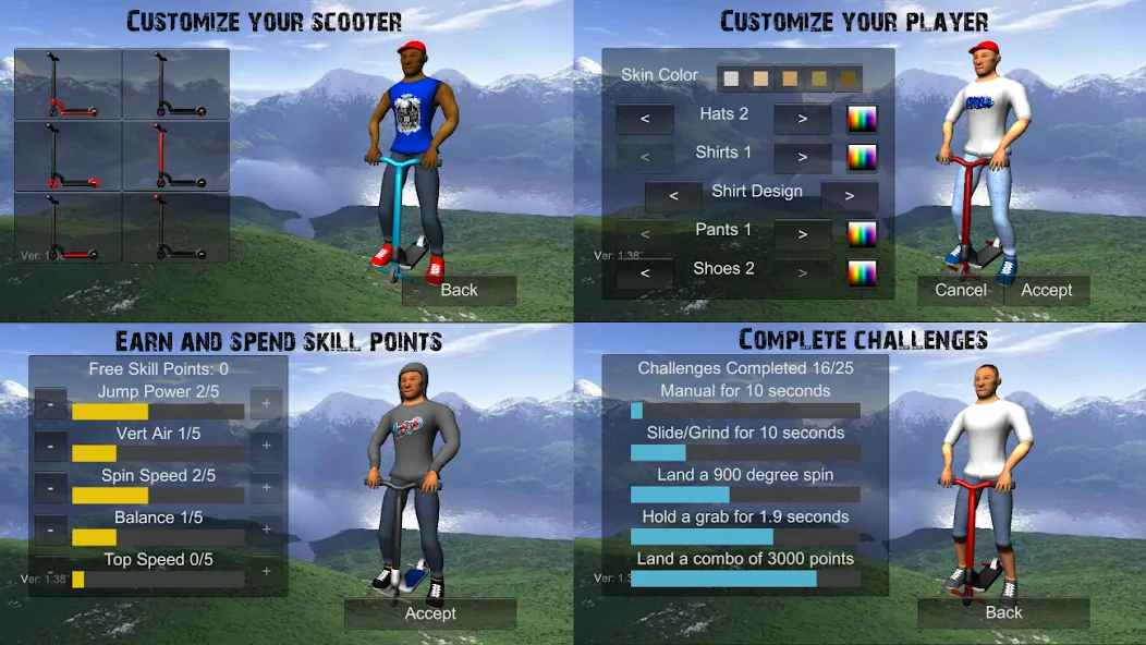 Scooter Freestyle Extreme 3D [MOD: безлимитные деньги и открыты все уровни] Screenshot 5