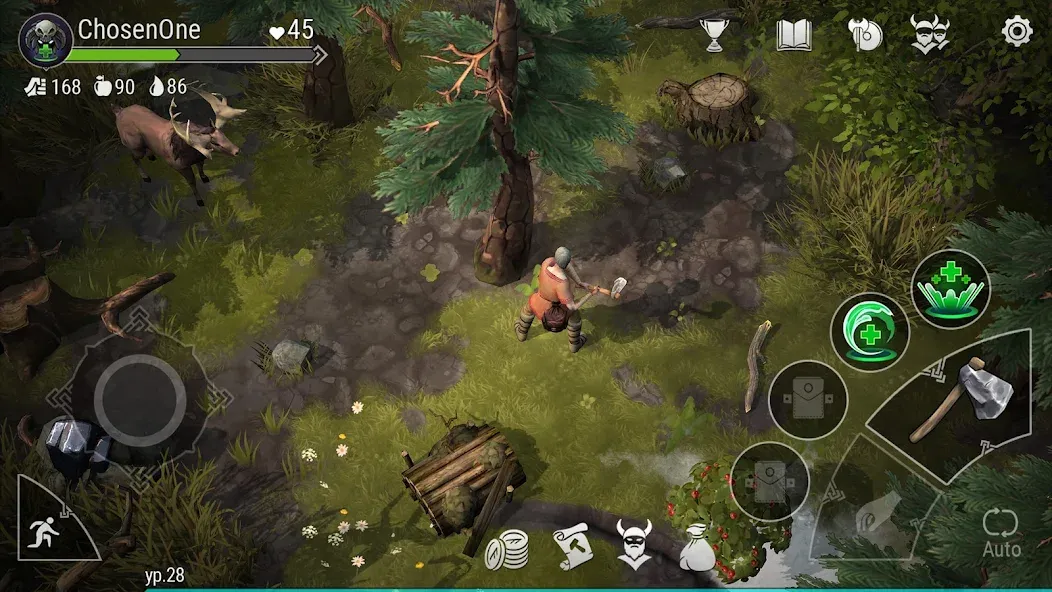 Frostborn: Action RPG [MOD: безлимитные ресурсы и усиленный персонаж] Screenshot 1