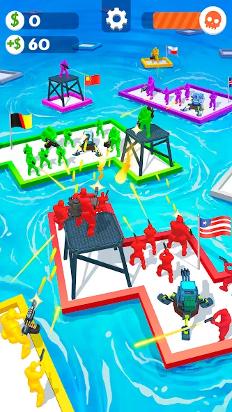 War of Rafts: Crazy Sea Battle [MOD: безлимитные ресурсы и усиленный плот] Screenshot 1
