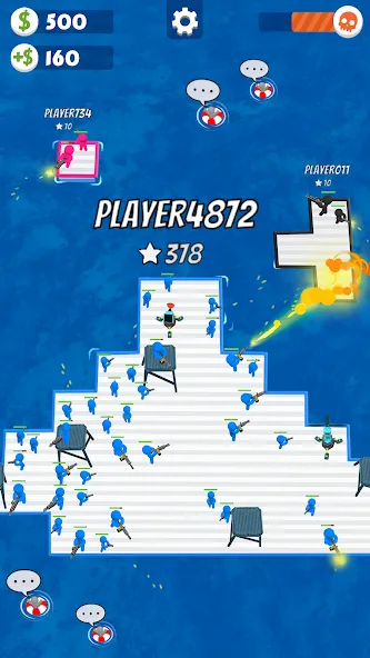 War of Rafts: Crazy Sea Battle [MOD: безлимитные ресурсы и усиленный плот] Screenshot 5
