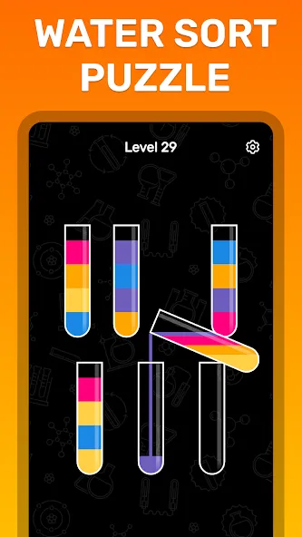 Water Sort Puzzle Color Game [MOD: без рекламы и все уровни открыты] Screenshot 3