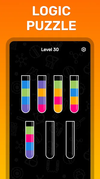Water Sort Puzzle Color Game [MOD: без рекламы и все уровни открыты] Screenshot 4